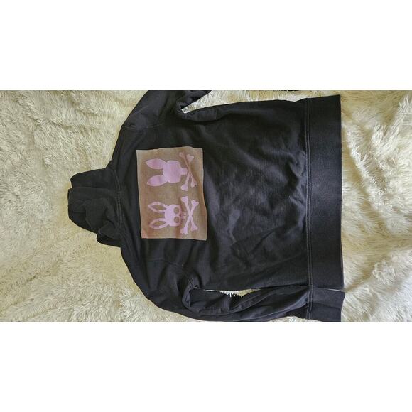 Psycho Bunny Hoodie Chicago HD Dotted Hoodie Mens S Black $155 Retail - Picture 5 of 5